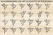 Hummingbird Line Art SVG Bundle, an Illustration by yasushie (Thumbnail 1 of 31)