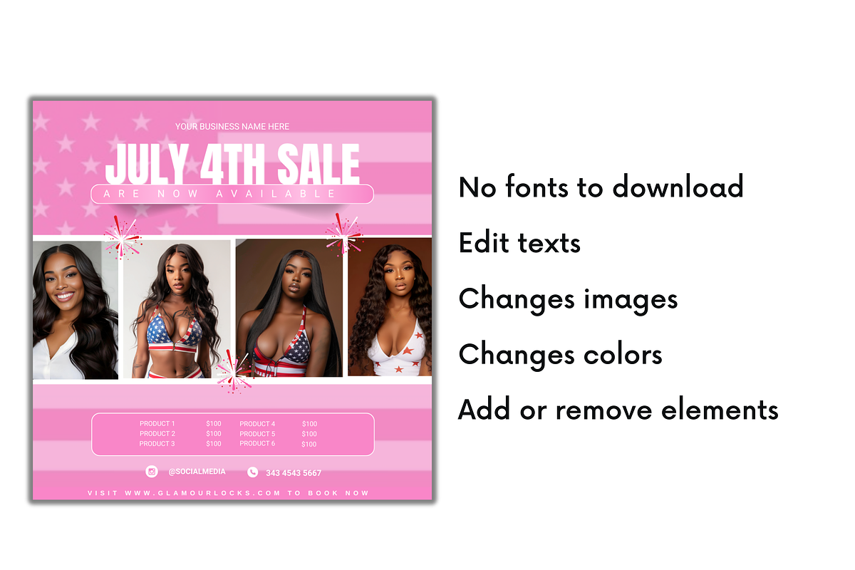 Memorial Day Booking Flyer, a Social Media Template by Foedesigner (Photo 2 of 5)