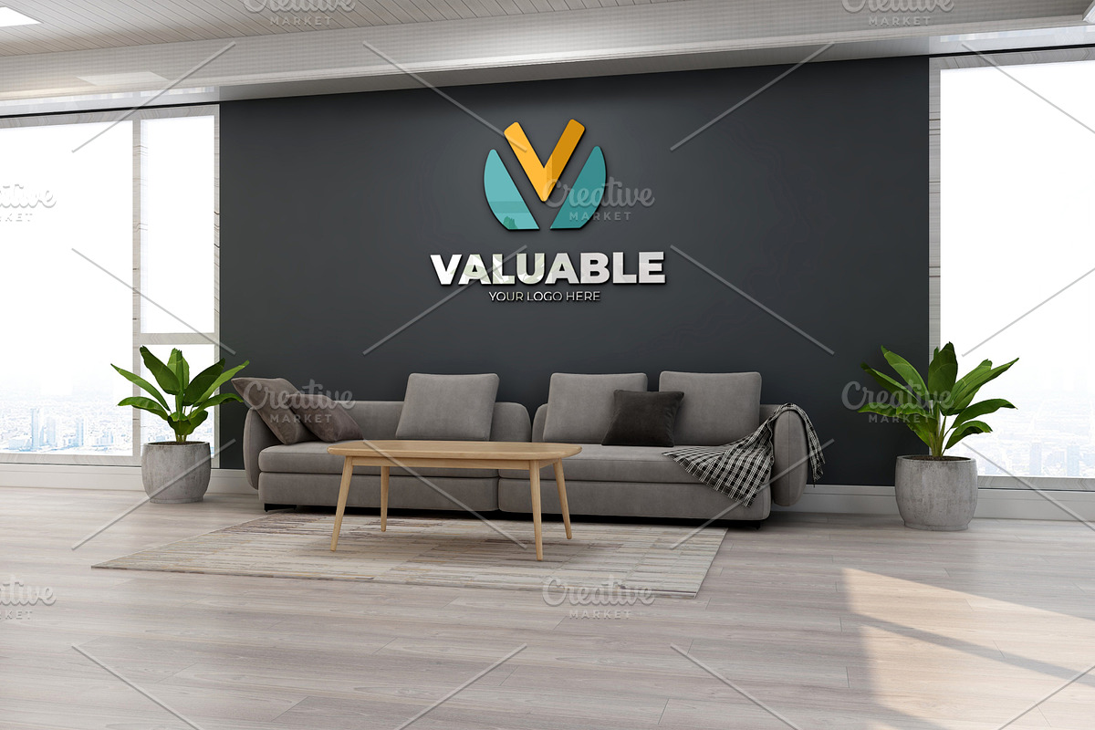 PSD Office Room Company Logo Mockup, a Product Mockup by Ayy (Photo 5 of 23)