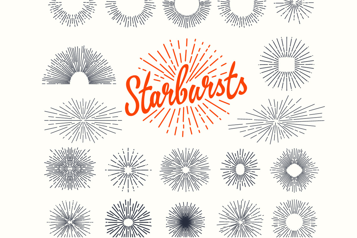+66 Vintage starburst bundle, an Education Illustration by VectorBakery (Photo 1 of 3)