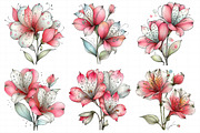 Spring Alstroemeria Flowers Clipart, an Illustration by Daily.Designs (Thumbnail 4 of 8)