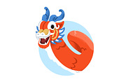 Chinese dragon mascot avatars set, an Animal Illustration by Good Studio (Thumbnail 3 of 5)