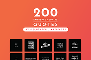 200 Aspirational Entrepreneur Quotes, a Social Media Template by Delightful Design (Thumbnail 2 of 9)
