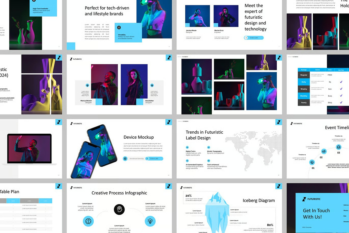 Modern Futuristic GSlides, PPoint, a Presentation Template by Fit-tee (Photo 2 of 2)