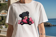 Whimsical Valentine Teddy Bear Clipa, an Illustration by SVGArt (Thumbnail 7 of 8)