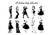 Lady silhouettes, an Object Graphic by Funnystore (Thumbnail 6 of 8)