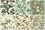 Green Chinoiserie Digital Paper, a Texture Graphic by CitraGraphics (Thumbnail 4 of 9)