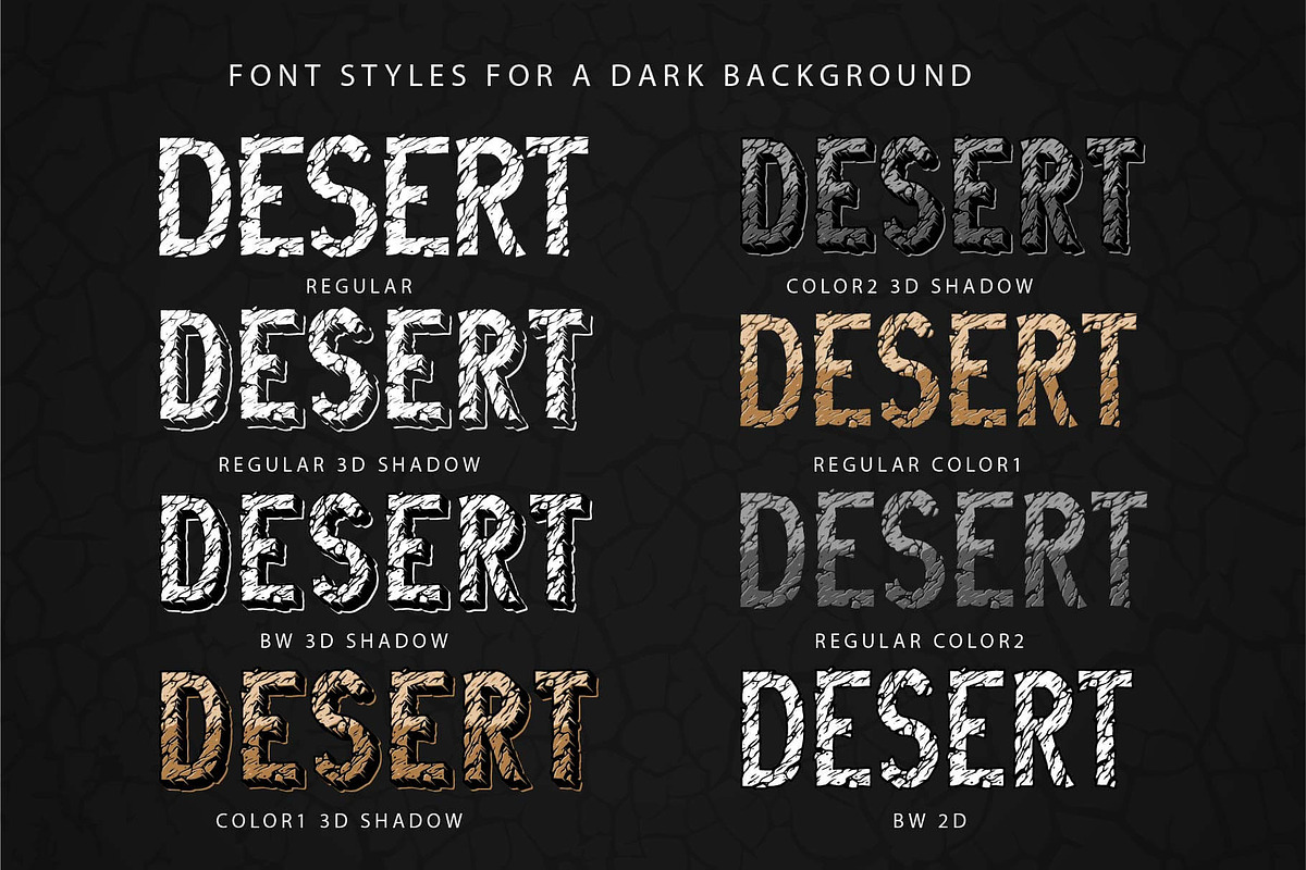 Desert Rock display font family preview 4