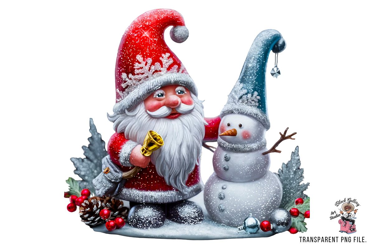 Snowman Gnome PNG Clipart, a Graphic by Clipart Bloom (Photo 3 of 12)