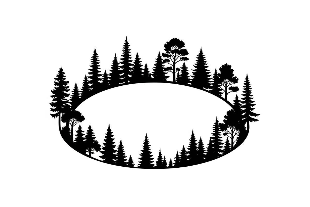 Forest Frame Silhouette SVG Bundle, an Illustration by jahid234 (Photo 51 of 51)