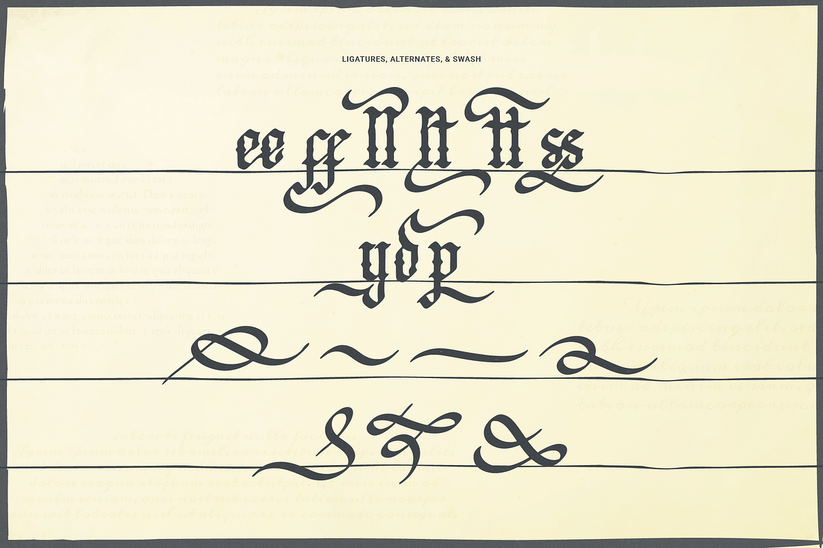 Mayhart Windah Blackletter Typeface, a Blackletter Font by Denustudios (Photo 12 of 12)