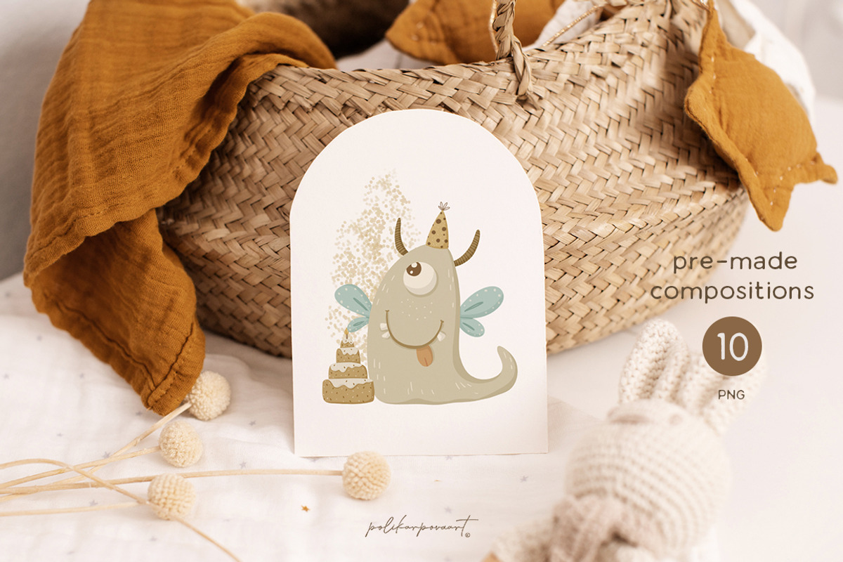 MONSTER PARTY. Kids collection, an Animal Illustration by polikarpovaart (Photo 2 of 10)