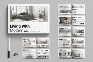 Product Catalog Landscape — 20 Pages, a Brochure Template by E-Type
