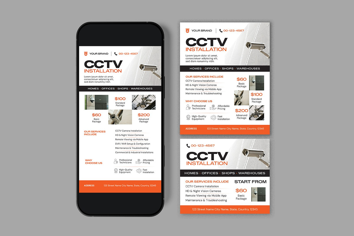 CCTV Installation Flyer, a Flyer Template by graphicook (Photo 3 of 3)