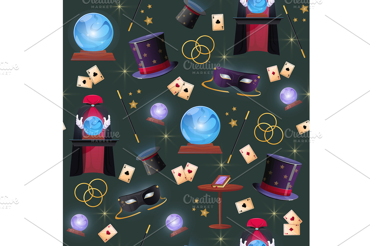 Magicians or illusionist props, a Texture Illustration by Vectorbuum