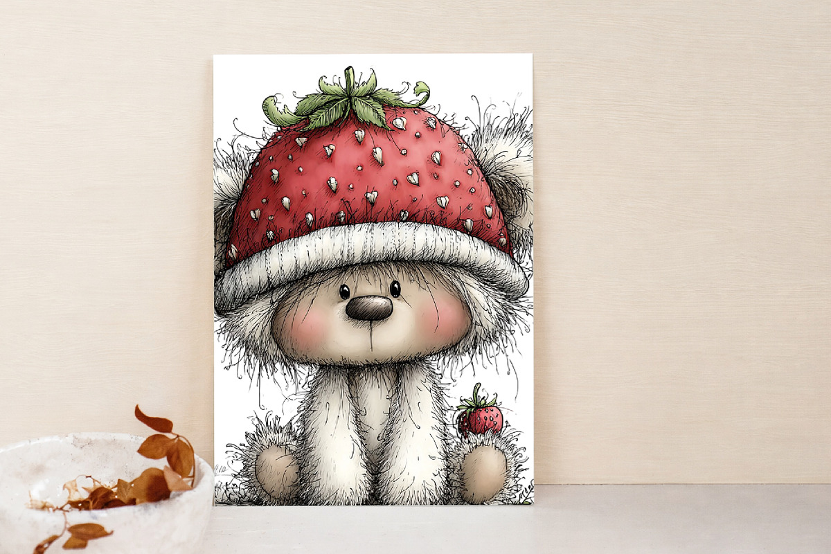 Whimsical Woodland Strawberry Clipar, an Illustration by Libby Wishes (Photo 6 of 7)