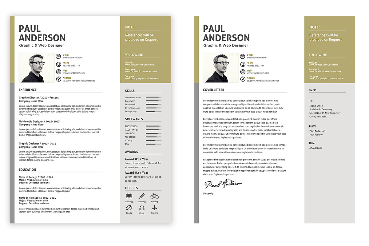 Modern Resume/CV, a Resume Template by Artiverge (Photo 1 of 4)