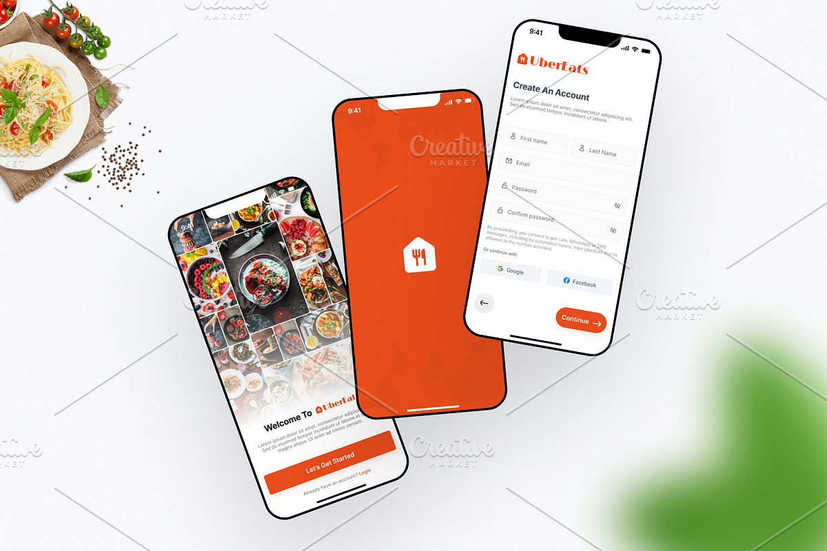 UberEats App UI Kit – Food Delivery, an UI Kit Template by DesignBox (Photo 2 of 7)