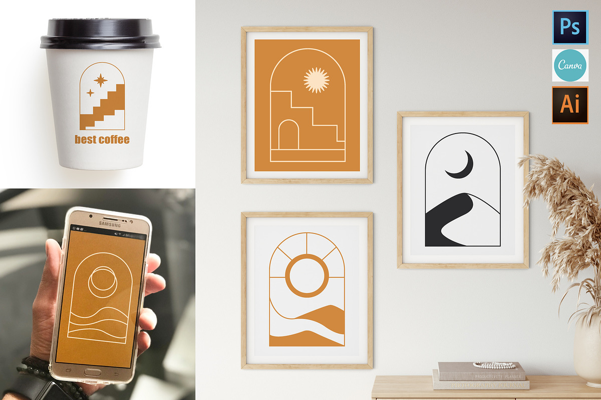 100 Illustrations and Frames Atelier, an Object Graphic by Katrinelly (Photo 2 of 16)