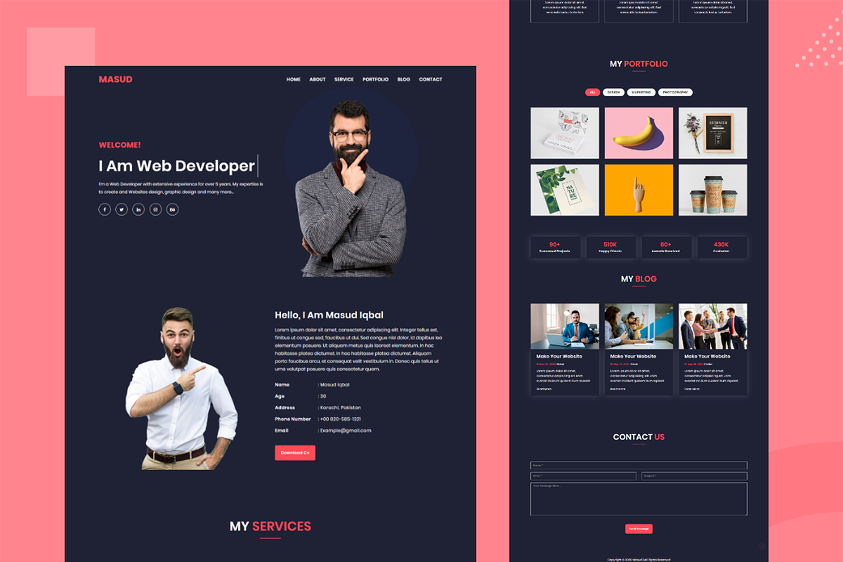 Minimal Portfolio Website Template, a Bootstrap Template by Themeplaza (Photo 1 of 3)