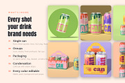 Soda Can Mockup Pack, a Cups & Container Mockup by Motion-Box (Thumbnail 2 of 4)
