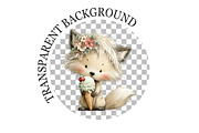 Whimsical Summer Fox Clipart, a Seasonal Illustration by Rose Art (Thumbnail 6 of 6)