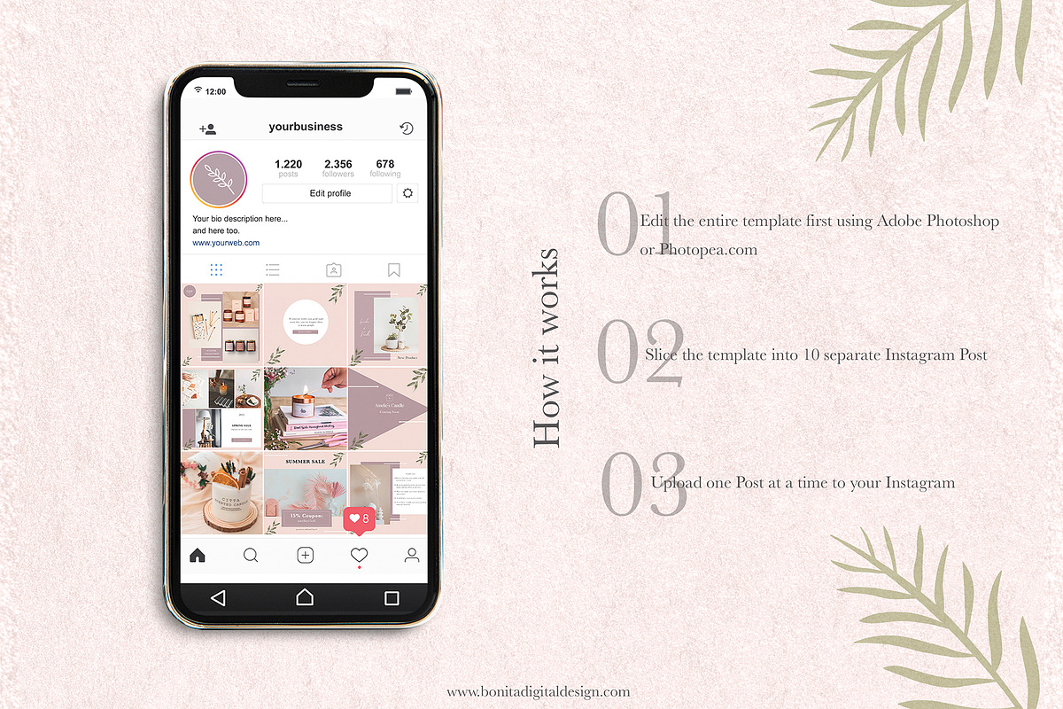 Candle Instagram Post Template - PSD, a Social Media Template by Bonita Digital Design (Photo 4 of 4)
