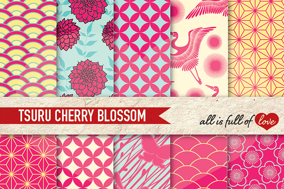 Pink Cherry Japanese Background preview 2