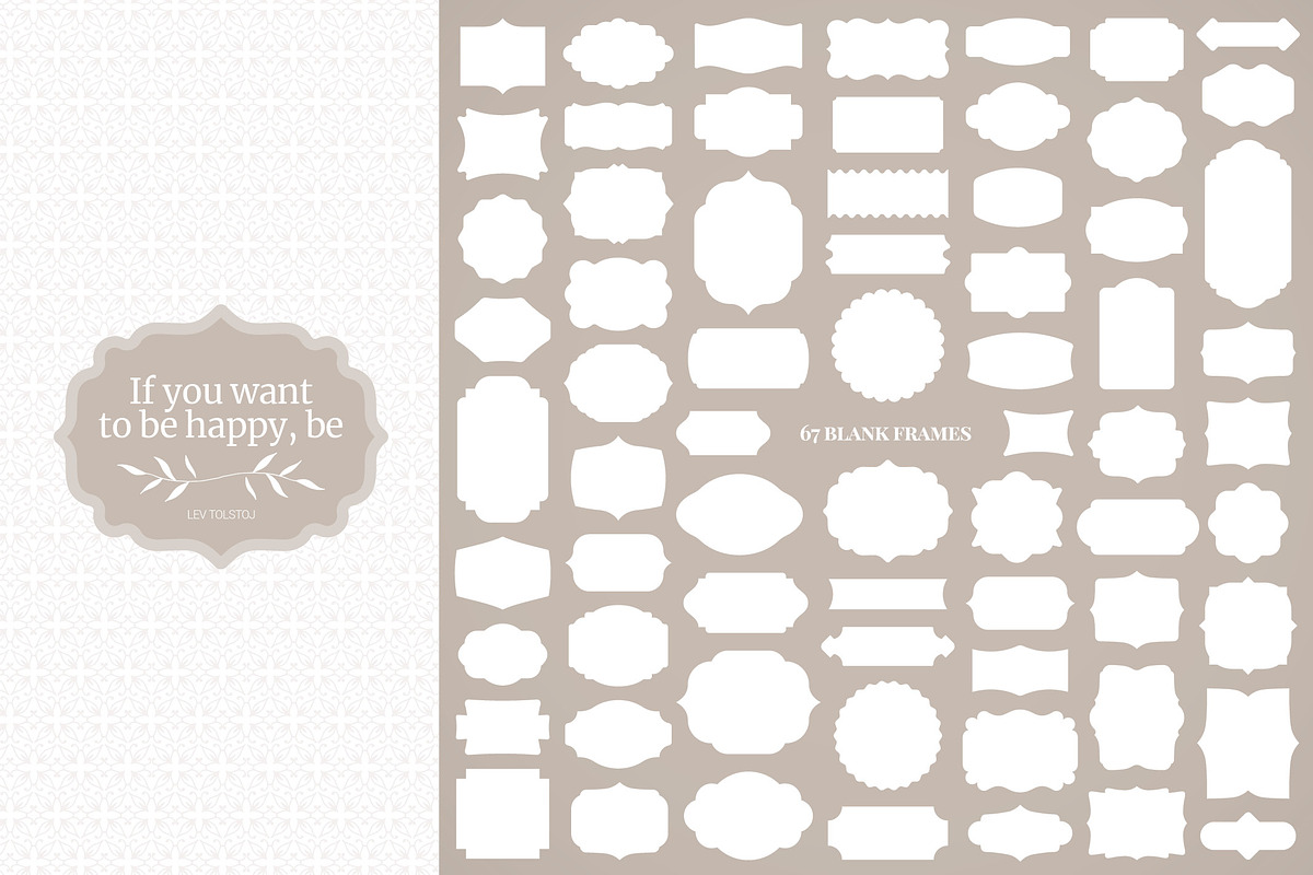Big Vintage Frames & Decors Set, a Texture Illustration by FourLeafLover (Photo 7 of 10)