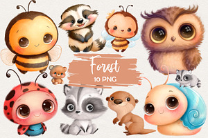 Cute Forest Animals Clipart