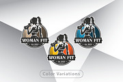 Vintage Woman Fitness Logo Template, a Branding & Logo Template by Heavtryq Design (Thumbnail 2 of 4)