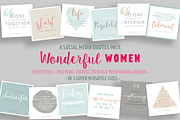 Wonderful Women Social Media Quotes, a Templates & Theme by Garlic Friday Design (Thumbnail 1 of 6)