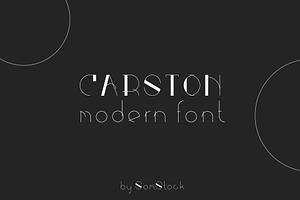 CARSTON minimalistic font design