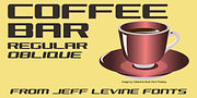 Coffee Bar JNL, a Sans Serif Font by Jeff Levine Fonts (Thumbnail 1 of 5)