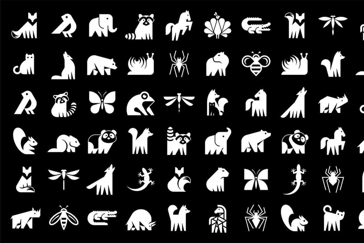 Animals logos collection + pattern, an Object Graphic by NataliiaVolyk (Photo 4 of 11)