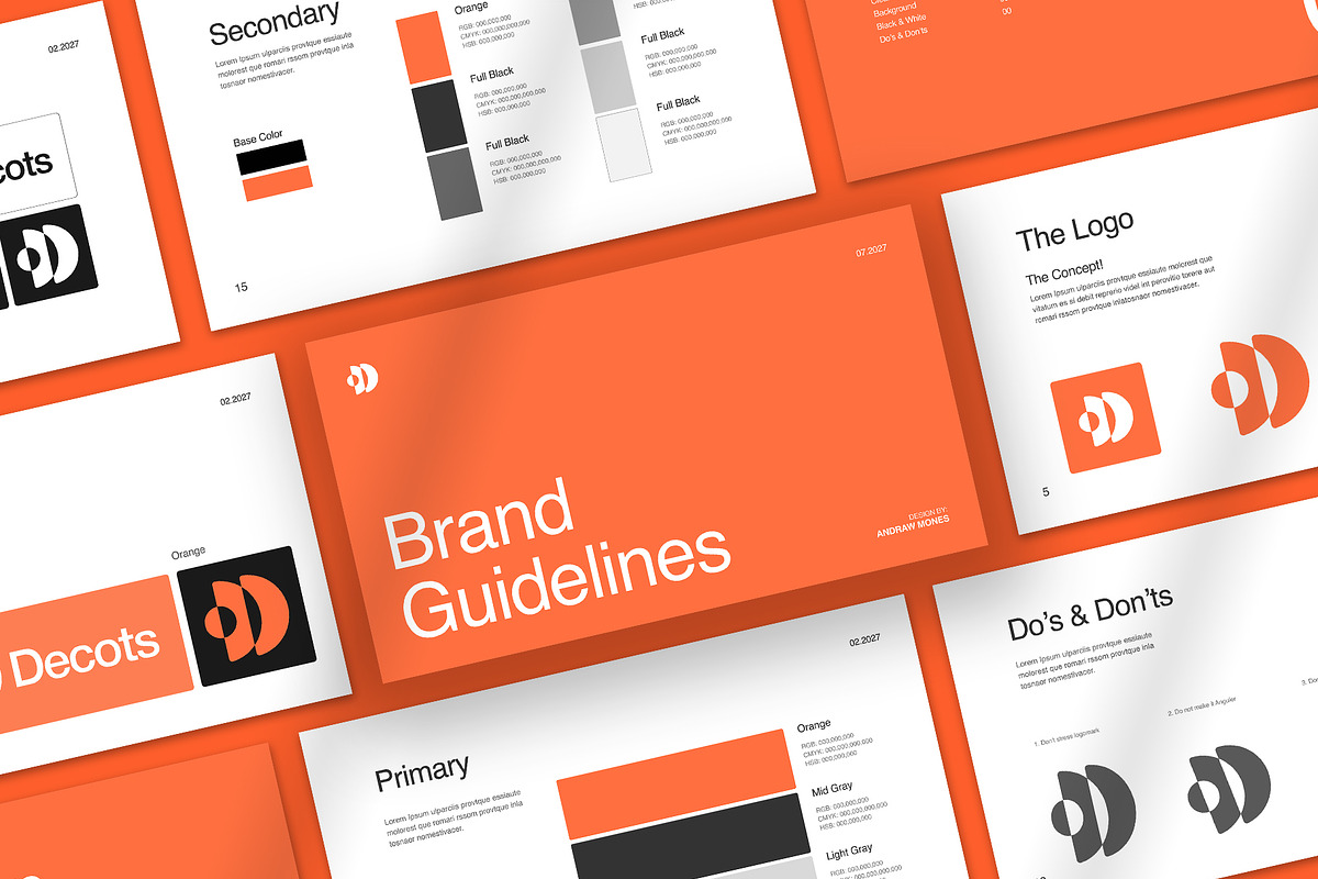Brand Guidelines Presentation, a Branding & Logo Template by Oriofix (Photo 2 of 9)