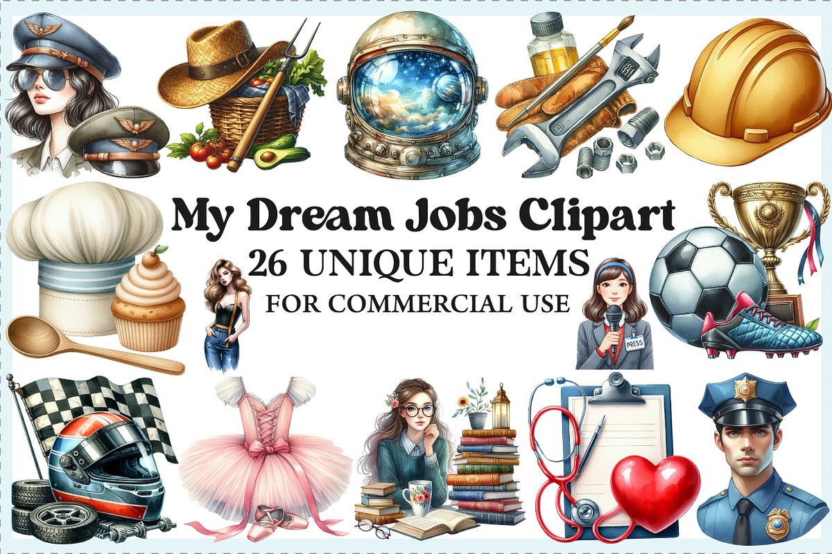 My Dream Jobs Clipart, an Illustration by Craft Nest (Photo 1 of 9)