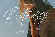 Batherga Signature Font, a Script Font by RantautypeStudio (Thumbnail 1 of 17)