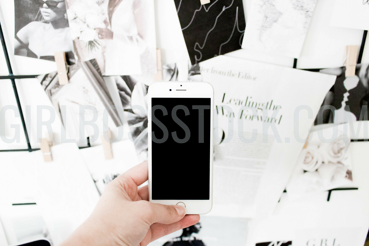 Styled Stock iPhone Mockup PNG, an iPhone Mockup by Girl Boss Stock