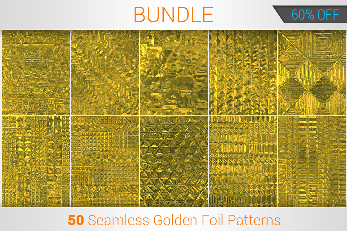50 Seamless Golden Foil Patterns