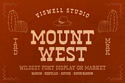 Mount West - Western Slab, a Slab Serif Font by Viswell (Thumbnail 1 of 10)
