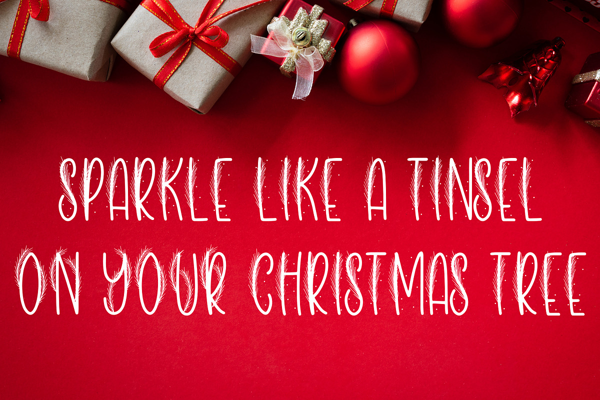 Christmas Tinsel, a Handwritten Font by Freeling Design House (Photo 6 of 6)