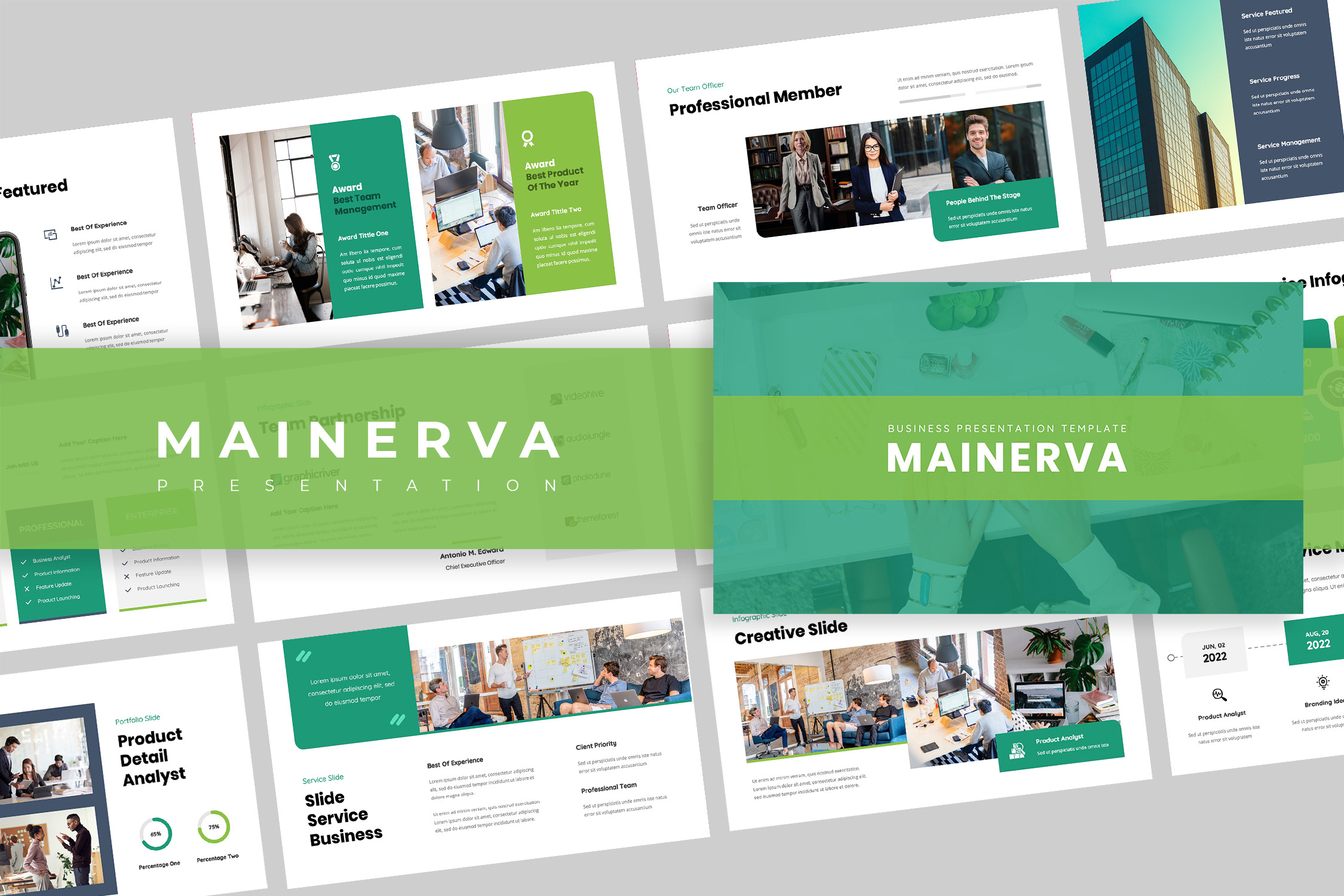 Mainerva - Powerpoint Template, a Presentation Template by TMint Creative