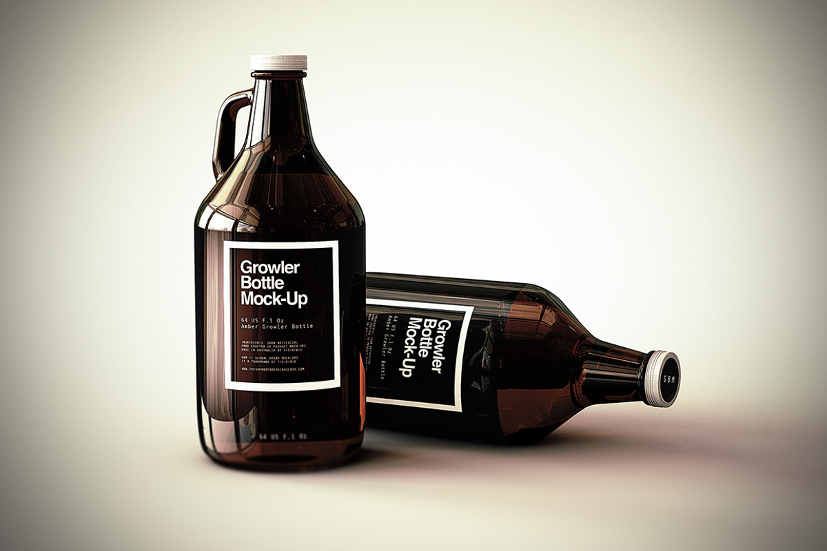 Growler Beer Bottle Mock-Up, a Household Mockup by TSOBG (Photo 32 of 33)