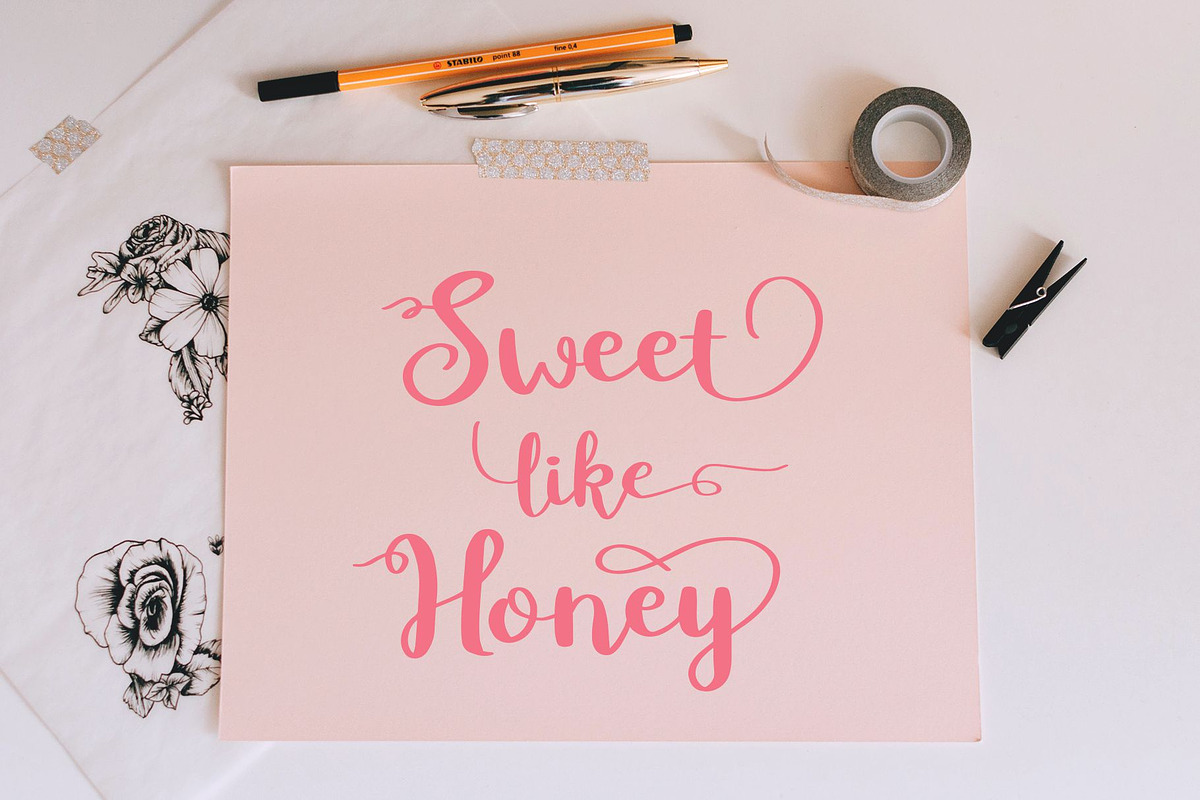 Betty Rose - Handwritten Font preview 5