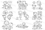 Family clipart set life scene bundle, a Healthcare Illustration by Bubert Art (Thumbnail 6 of 7)