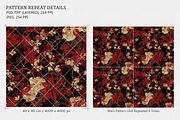 Elegant Red Botanical Allover, a Pattern Graphic by Gullenda (Thumbnail 2 of 6)