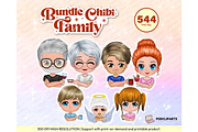 Bundle Chibi We are Family Clipart P, a Person Illustration by Podcliparts (Thumbnail 1 of 10)