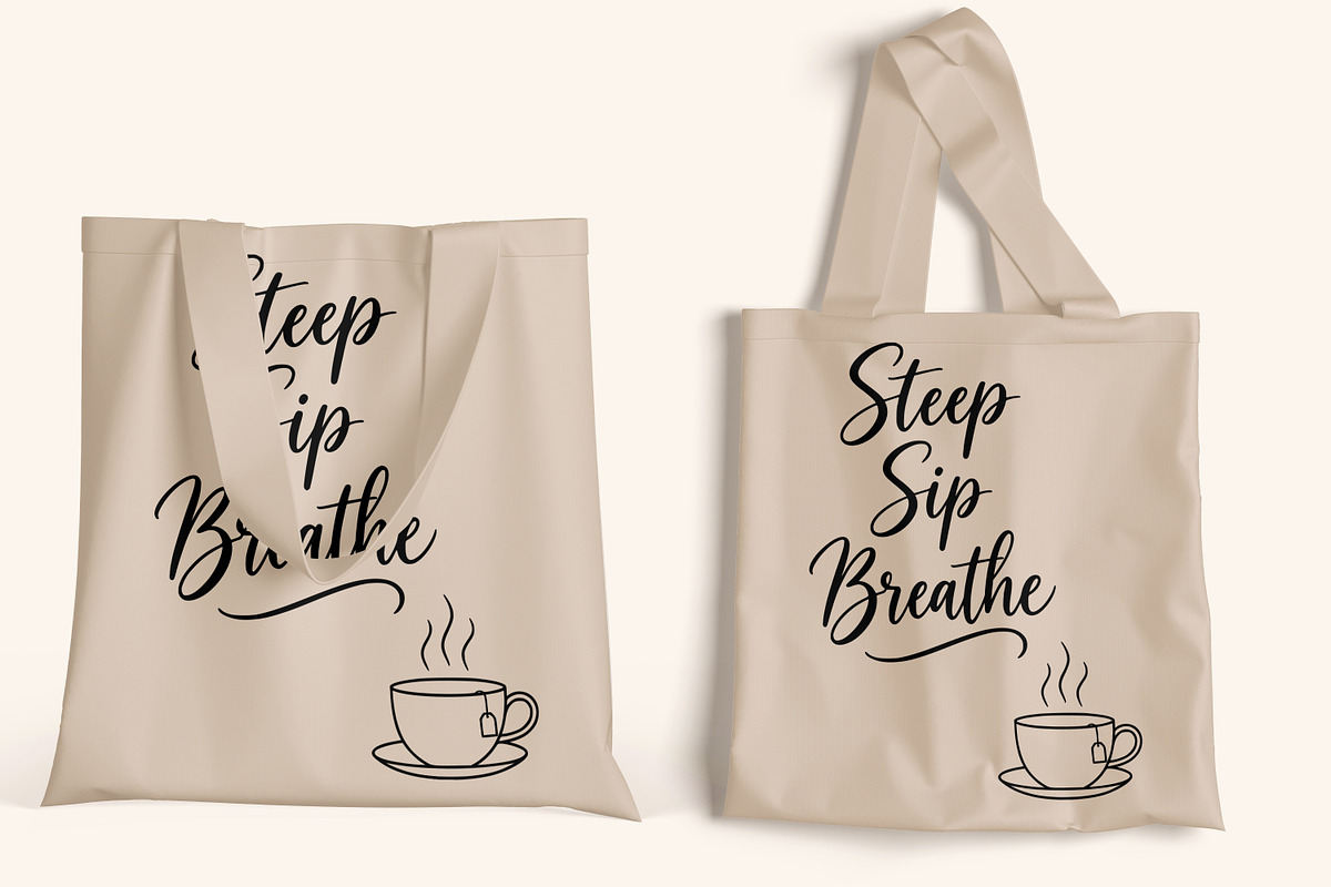 Steep Sip Breathe Tea Line Art, an Object Illustration by Ghagra (Photo 6 of 7)