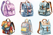 Back To School Backpack Clipart, an Illustration by CraftArtStudio (Thumbnail 2 of 6)